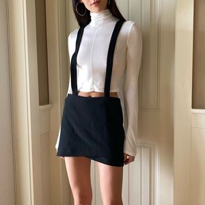 MAJE skirt with removable suspenders